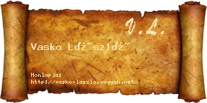 Vasko László névjegykártya
