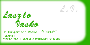 laszlo vasko business card